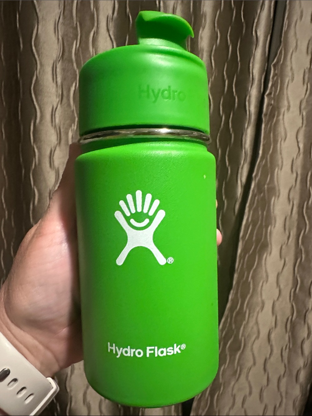 Hydro Flask Bright Green Kids Water Bottle with Pop-Top Lid